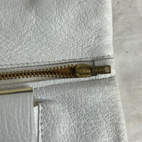 1960s Vintage EK Grab Large Leather Envelope Clutch Handpainted Rose - Picture 9 of 11